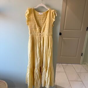 Yellow Ruffled Maxi Dress
